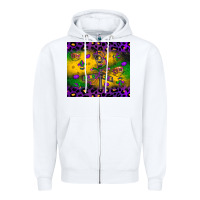 White mardi gras street lights Zipper Hoodie - LillyAllenDesigns