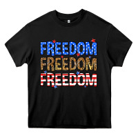 Black Freedom freedom freedom Heavy Core Tee - Neo Western
