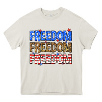 Cream Freedom freedom freedom Heavy Core Tee - Neo Western