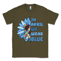 Army Green in april we wear blue Classic Tee - MaliasSmallBusiness