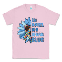 Bubblegum Pink in april we wear blue Classic Tee - MaliasSmallBusiness