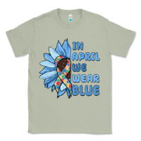 Matcha in april we wear blue Classic Tee - MaliasSmallBusiness