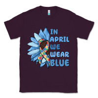 Plum in april we wear blue Classic Tee - MaliasSmallBusiness