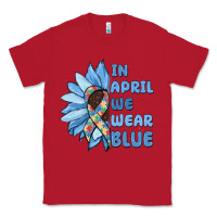 Red in april we wear blue Classic Tee - MaliasSmallBusiness