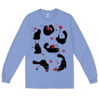 Colony Blue valentine cat Long Sleeve Tee - MaliasSmallBusiness