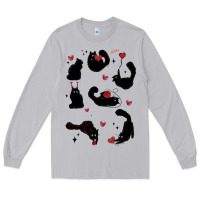 Moon Dust valentine cat Long Sleeve Tee - MaliasSmallBusiness