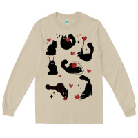 Mushroom valentine cat Long Sleeve Tee - MaliasSmallBusiness