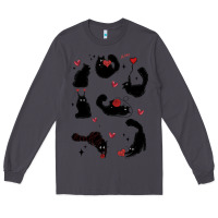 Smoke valentine cat Long Sleeve Tee - MaliasSmallBusiness