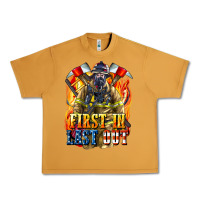 Peanut Butter First In last Out American Firefighter Urban Heavy Tee - LillyAllenDesigns