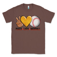 Chestnut peace love baseball Classic Tee - AdoDesignShop