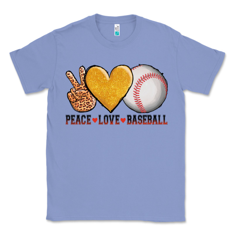 Peace Love Baseball Classic Tee by AdoDesignShop | Teevron