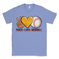 Colony Blue peace love baseball Classic Tee - AdoDesignShop