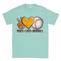 Seafoam peace love baseball Classic Tee - AdoDesignShop