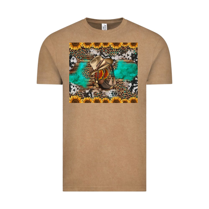 Western Boots And Sunflowers Tumbler Vintage Tee by Jasminsmagicworld | Teevron