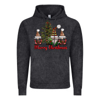 Vintage Black merry christmas with gnomes Vintage Hoodie - AdoDesignShop