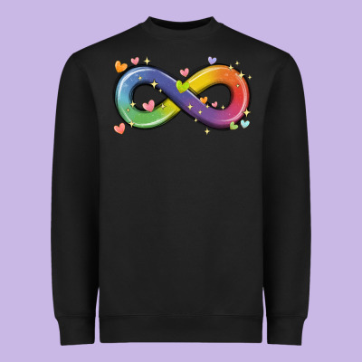 Infinity Symbol Autism Heavyweight Sweatshirt Designed By Maliassmallbusiness