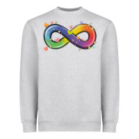 Heather Grey infinity symbol autism Heavyweight Sweatshirt - MaliasSmallBusiness