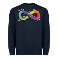 Navy infinity symbol autism Heavyweight Sweatshirt - MaliasSmallBusiness