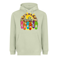Matcha hello summer with flip flops Heavyweight Hoodie - NancyCooperArtShop