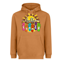 Meerkat hello summer with flip flops Heavyweight Hoodie - NancyCooperArtShop