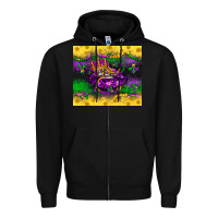 Black mardi gras lips Zipper Hoodie - LillyAllenDesigns