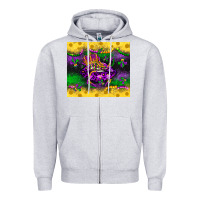 Heather Grey mardi gras lips Zipper Hoodie - LillyAllenDesigns