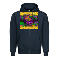 Navy mardi gras lips Zipper Hoodie - LillyAllenDesigns