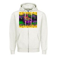 Oatmeal Heather mardi gras lips Zipper Hoodie - LillyAllenDesigns