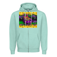 Seafoam mardi gras lips Zipper Hoodie - LillyAllenDesigns