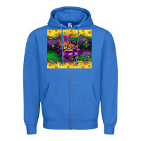 True Royal mardi gras lips Zipper Hoodie - LillyAllenDesigns