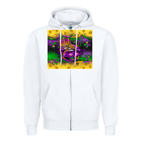 White mardi gras lips Zipper Hoodie - LillyAllenDesigns