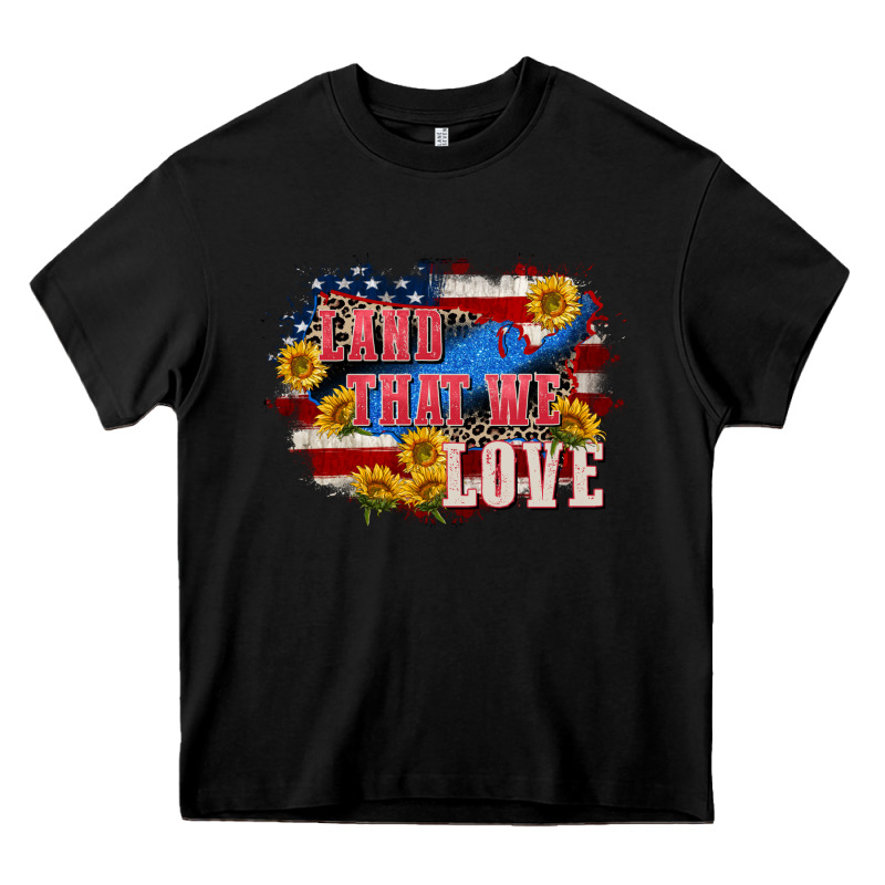 Land That We Love 4th Of July Heavy Core Tee by CowGirlArtShop | Teevron