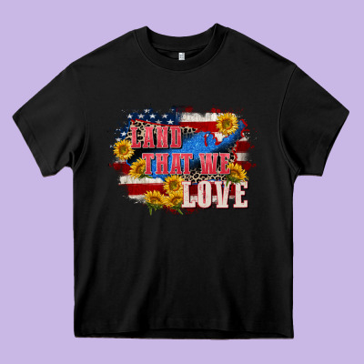 Land That We Love 4th Of July Heavy Core Tee Designed By Cowgirlartshop