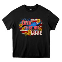 Black Land that we love 4th of july Heavy Core Tee - CowGirlArtShop