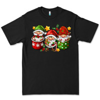 Black coffee cup santa gnomies Premium Tee - FaDigitalArtStudio