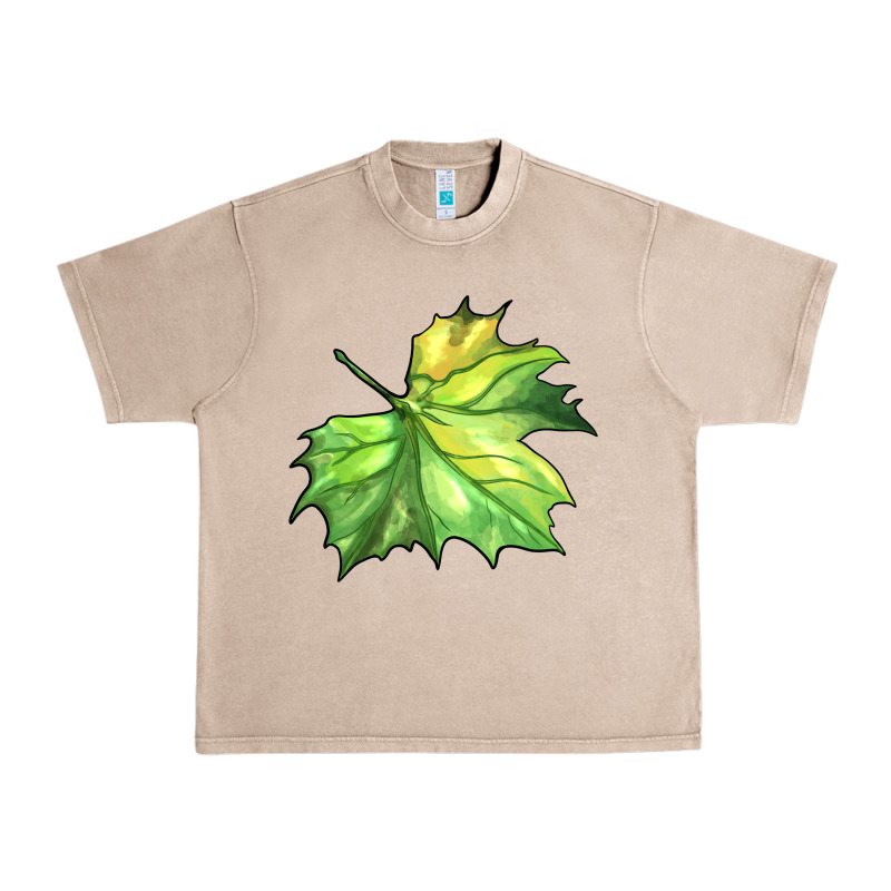 Green Leaf Urban Heavy Tee by BarkalooDesign | Teevron