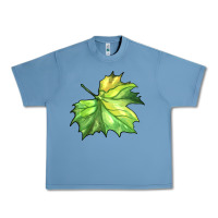 Pebble Blue green leaf Urban Heavy Tee - BarkalooDesign