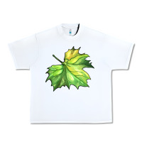 White green leaf Urban Heavy Tee - BarkalooDesign