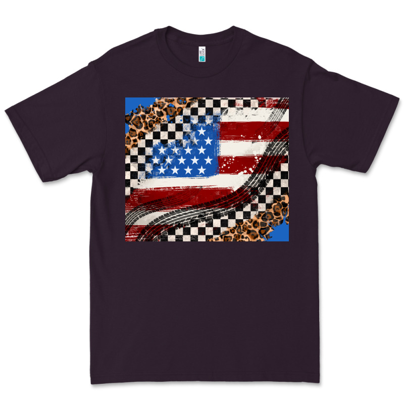 American Flag And Race Flag Premium Tee by AdoDesignShop | Teevron