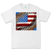 White American flag and race flag Premium Tee - AdoDesignShop