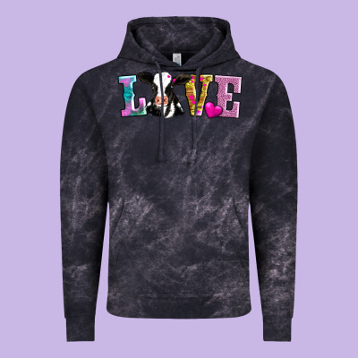 Love With Cow Vintage Hoodie Designed By Adodesignshop