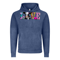 Vintage Denim love with cow Vintage Hoodie - AdoDesignShop