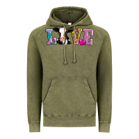 Vintage Olive love with cow Vintage Hoodie - AdoDesignShop