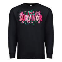 Black i am a survivor Premium Sweatshirt - NancyCooperArtShop