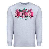 Heather Grey i am a survivor Premium Sweatshirt - NancyCooperArtShop