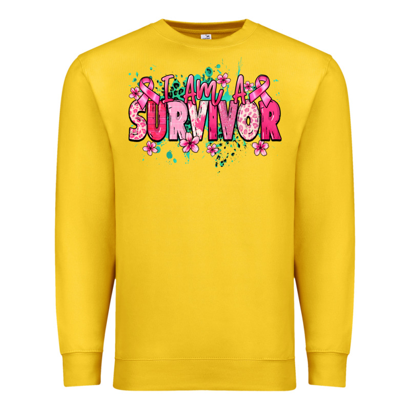 I Am A Survivor Premium Sweatshirt by NancyCooperArtShop | Teevron