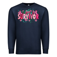 Navy i am a survivor Premium Sweatshirt - NancyCooperArtShop
