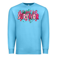 Ocean Blue i am a survivor Premium Sweatshirt - NancyCooperArtShop