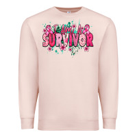 Pale Pink i am a survivor Premium Sweatshirt - NancyCooperArtShop