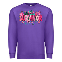 Purple i am a survivor Premium Sweatshirt - NancyCooperArtShop